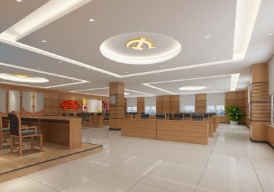 现代党建会议室3D模型下载